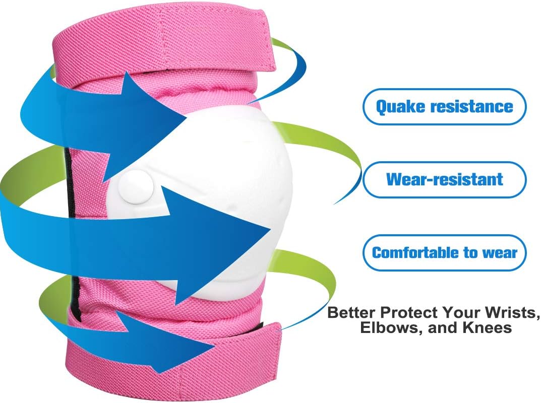 DEKINMAX Knee Pads for Kids & Adult/Youth Protective Gear Set, Knee Pads Elbow Pads with Wrist Guards 3 in 1 for Biking, Skating, and Rollerblading Scooter : Sports & Outdoors