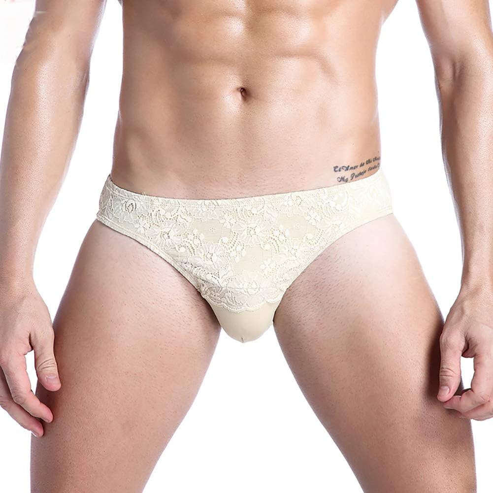 Slip Culotte En Dentelle Hommes Sissy Lingerie De Mode - Noir XXL Noir