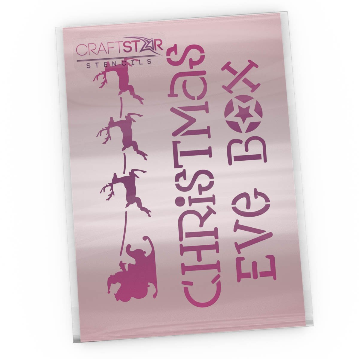 CraftStar Christmas Eve Box Stencil - Reusable Mylar Craft/Airbrush Template