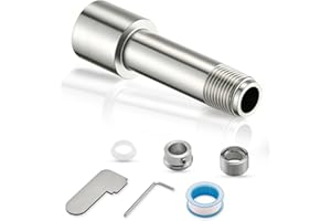 ORGCREATOR Tub Spout Adapter, Fits 3/4" IPS and 1/2" IPS Pipe, 1/2" Copper Pipe Compatible, Durable Kit for Both Diverter &Non-Diverter Types, 304 Stainless Steel, Lead-Free, Easy Installation