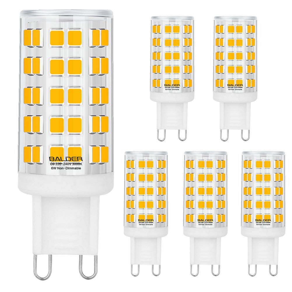 BALDER Dimmable G9 LED Bulb 6W, 60W Halogen Bulb Replacement, Warm White 3000K, 742920996079 eBay BALDER Dimmable G9 LED Bulb 6W, 60W Halogen Bulb Replacement, Warm White 3000K, 742920996079 eBay