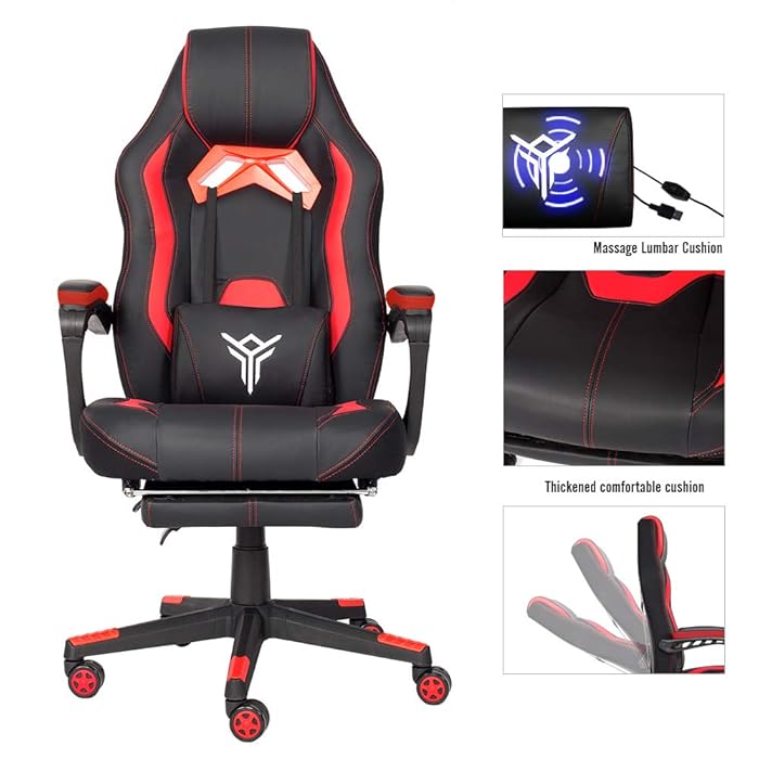 Buy PULUOMIS Gaming Chair with 150°Reclining High Back, Ergonomic