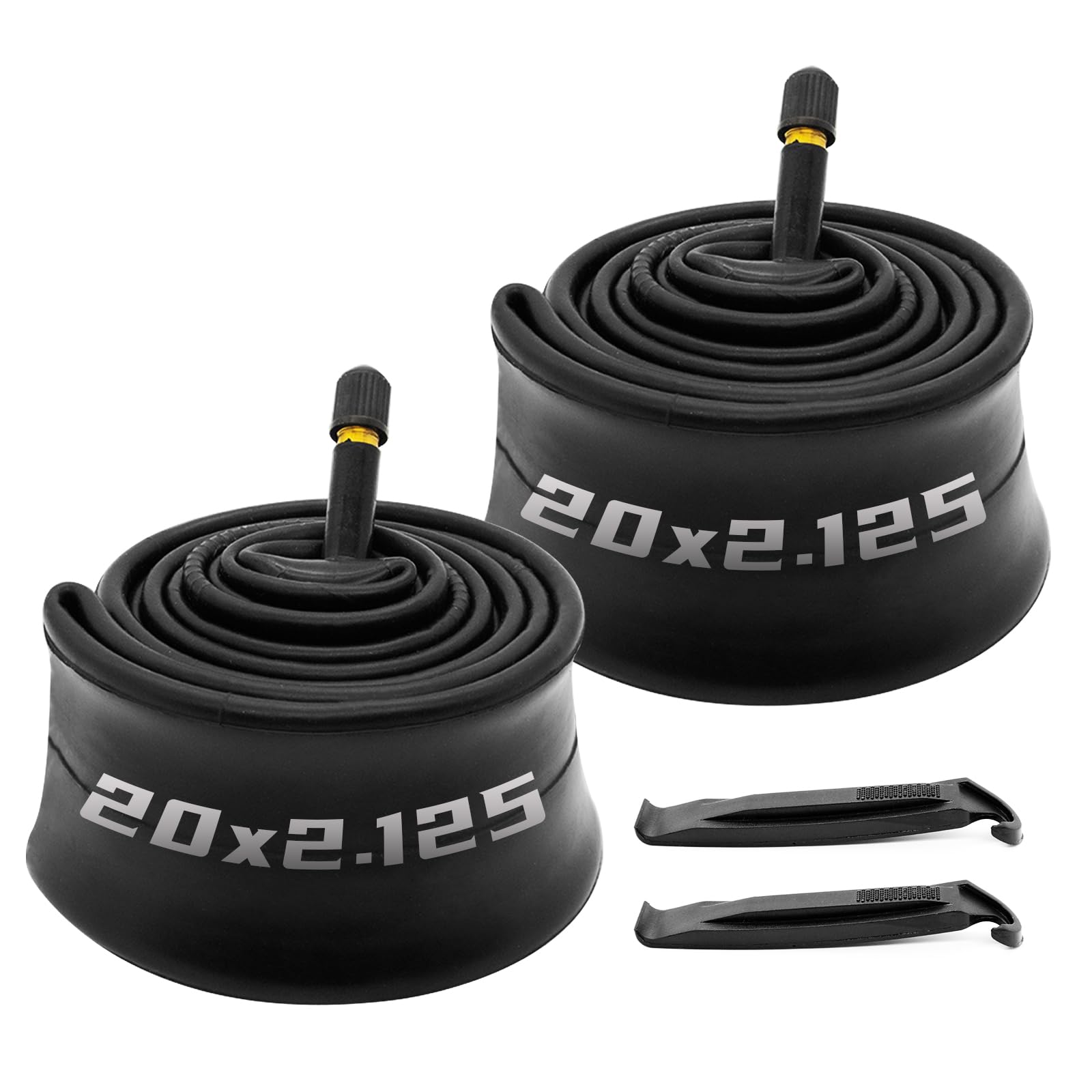 Photo 1 of (2 Pack) 20x2.125/2.40 Bike Tubes 20 inch Off-Road Bicycle Inner Tube