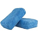 Chemical Guys MIC_292_02 Premium Grade Microfiber Applicator, Blue, Pack of 2