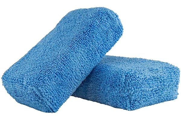 Chemical Guys Premium Grade Microfiber Applicator, Blue (Pack of 2)