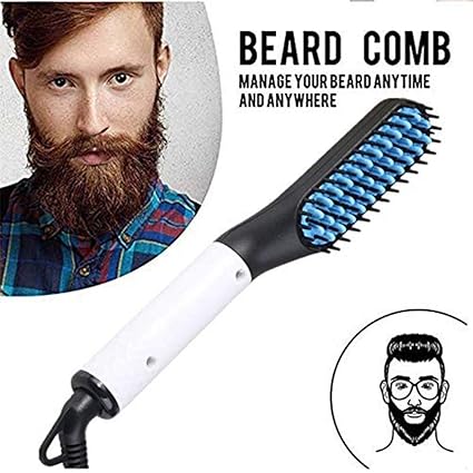 Hsy Smoothing Men Warming Fast Beard Straightener Styler Comb