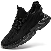 VLHGCG Tennis Shoes Womens Slip On Running Walking Shoes Size 7 Non Slip Athletic Casual Sports Black 38