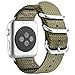 VIGOSS Apple Watch Band 38mm, Woven Nylon NATO iWatch Band Soft Replacement Strap with Metal Adapter and Buckle for Apple Watch Series 1, Series 2, Sport, Hermes, Nike+ Edition (Army Green, 38mm)
