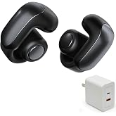 Bose Ultra Open Earbuds Bundle with Fast Charger - Bluetooth Open Ear Earbuds with OpenAudio for Awareness, Clip-On Design fo