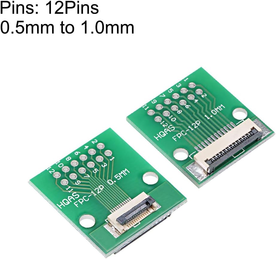 sourcing map FFC FPC 12 Pin 0.5mm 1mm Pitch to DIP 2.0mm PCB Converter Board Couple Extend Adapter - Image 3