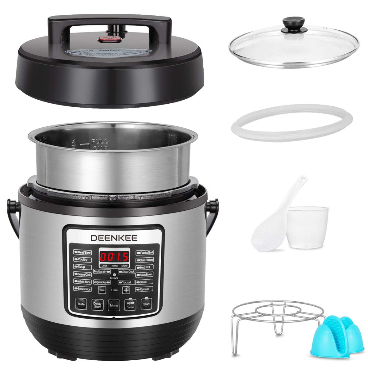 Amazon.com: Deenkee - Olla a presión 10 en 1 de 6 cuartos de ...