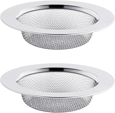 ILLUVA Stainless Steel Hair Catcher Drain Filter 4.5in Pack of 2