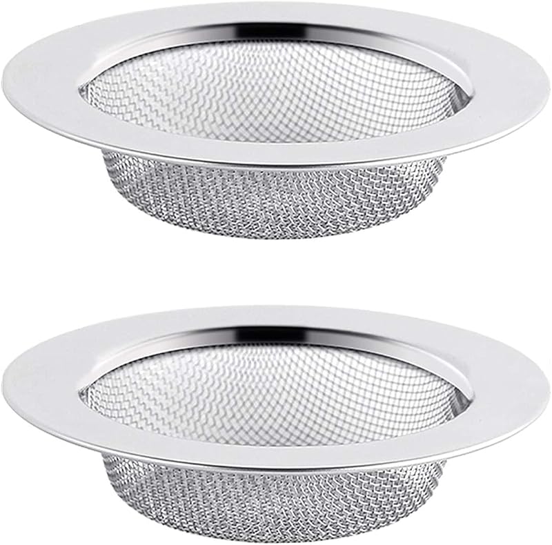 ILLUVA Stainless Steel Hair Catcher Drain Filter 4.5in Pack of 2