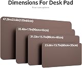 YSAGi Leather Desk Mat Large 80x40 cm Non-Slip Waterproof Chocolate view 8