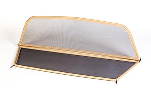 Wind Deflector for BMW E46 (2000-2007) - Foldable - with Quick Release Fastener - Beige | Windstop | Wind Blocker