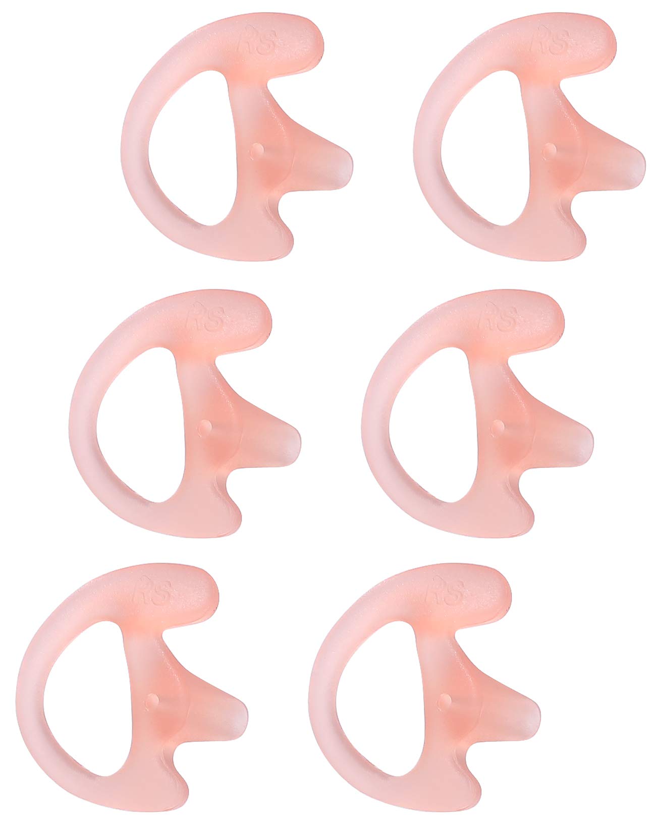 Photo 1 of Commountain Soft Earmold for Walkie Talkie Acoustic Tube Earpiece, Silicone Ear Buds Compatible for Motorola Kenwood Baofeng Coil Tube Earpieces, 6-Pack, Pale Pink, Small Size for Right Ear