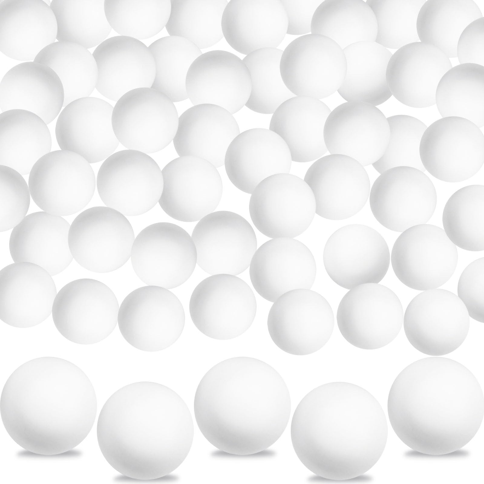 Photo 1 of Tiaiidi 100 Pack Table Tennis Balls,40mm White Plastic Balls Beer Balls Bulk,Washable Small Game Balls for Ball Games,Arts and Craft,Party Decor,Pet Toys