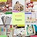 UCLEVER Decorative Washi Tape DIY Rainbow Sticker Masking Paper Set 10 Rolls, 0.3 inch x 16.4ft(WxL) (Ten Colors)