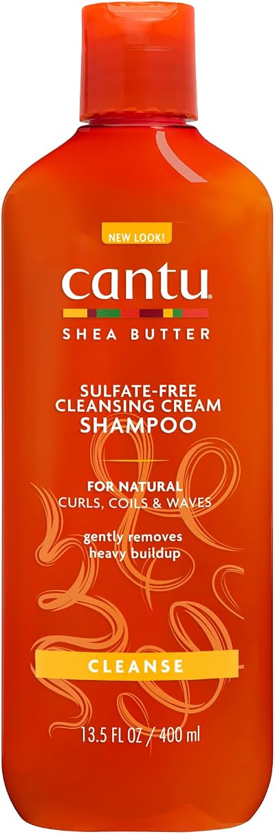 CANTU Cleansing Cream Shampoo Curly Frizzy Hair Sulphate Free Shea 400ml