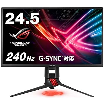 【クリックでお店のこの商品のページへ】ASUS ゲーミングモニター 24.5インチ ROG STRIX XG258Q(1ms/240Hz/HDMI＆times；2/DP/スリムベゼル/G-SYNC＆trade；対応/FreeSync対応/昇降ピボット/VESA)