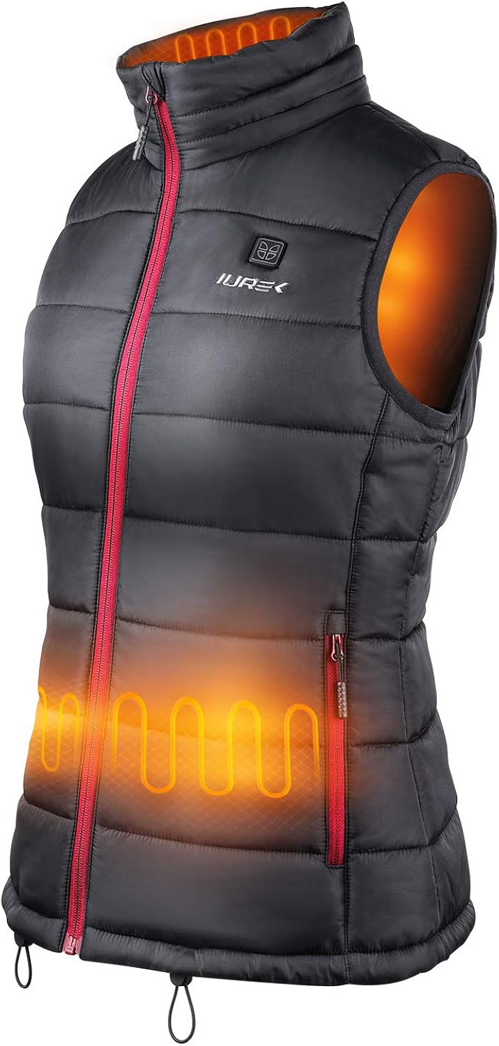 IUREK Heated Vest, ZD937 Women's Lightweight Insulated Heating Vest