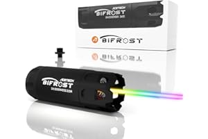 ACETECH Airsoft Pistol/Riffle RGB Tracer Unit Bifrost 14mm CCW Negative Thread with M14- to M11+ Adaptor Green/Gel BB LED Rainbow Lighting Effect