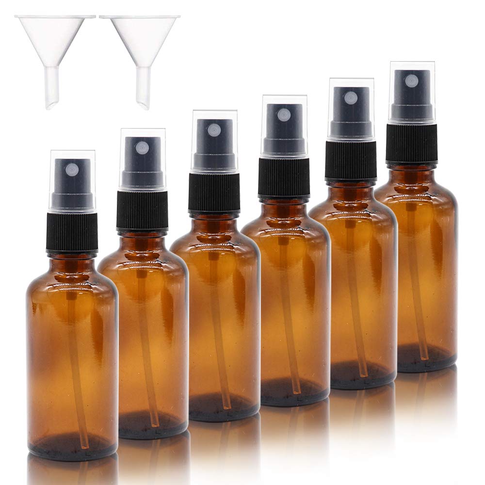 Amber Glass Spray Bottle 6 Pack 30ml/50ml Spray Bottles