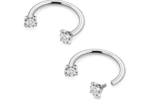 Rmsnxnnz 16G F136 Titanium Internal Thread Horseshoe Septum Nose Ring Piercing Jewelry Circular Barbell Helix Snug Tragus Rook Daith Cartilage Earring Lip Ring Piercing Jewelry for Women Men 8MM 10MM