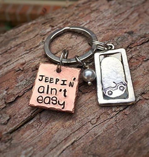 Jeepin' ain't easy key chain - Jeep - Wrangler - Rubicon - Tag Your "It" Exclusive - FREE SHIPPING IN U.S.
