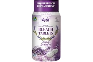 Lyla 3X Clean Ultra Max Bleach Tablets for Laundry and Cleaning. 42 Tablets 7.4 OZ Phosphate Free Replaces Liquid Bleach (Levander)