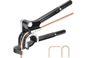 JINGTAO88 Tube Bender - 180 Degree 3 in 1 Pipe Bender Suitable for Bending 1/4" 5/16" 3/8" OD Copper、 Brass、 Aluminum & Thin Steel Pipes - Black