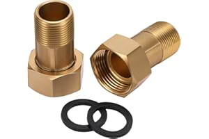 GOATACURA Brass Water Meter Coupling, 3/4" NPT Male to 1" NPT Female, for DN20 Water Meter
