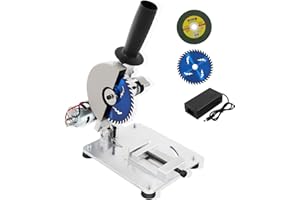 Mini Chop Saw, 4 inch Tabletop Mitre Saw with 2 Blades, 7 Speed, 9000RPM, Angle and Height Adjustable, Portable Cut Off Machi