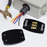 SZCXDKJ 2 Pcs 3 Terminal Electrical Junction Box Black 250V 13A Cable Joiner view 5