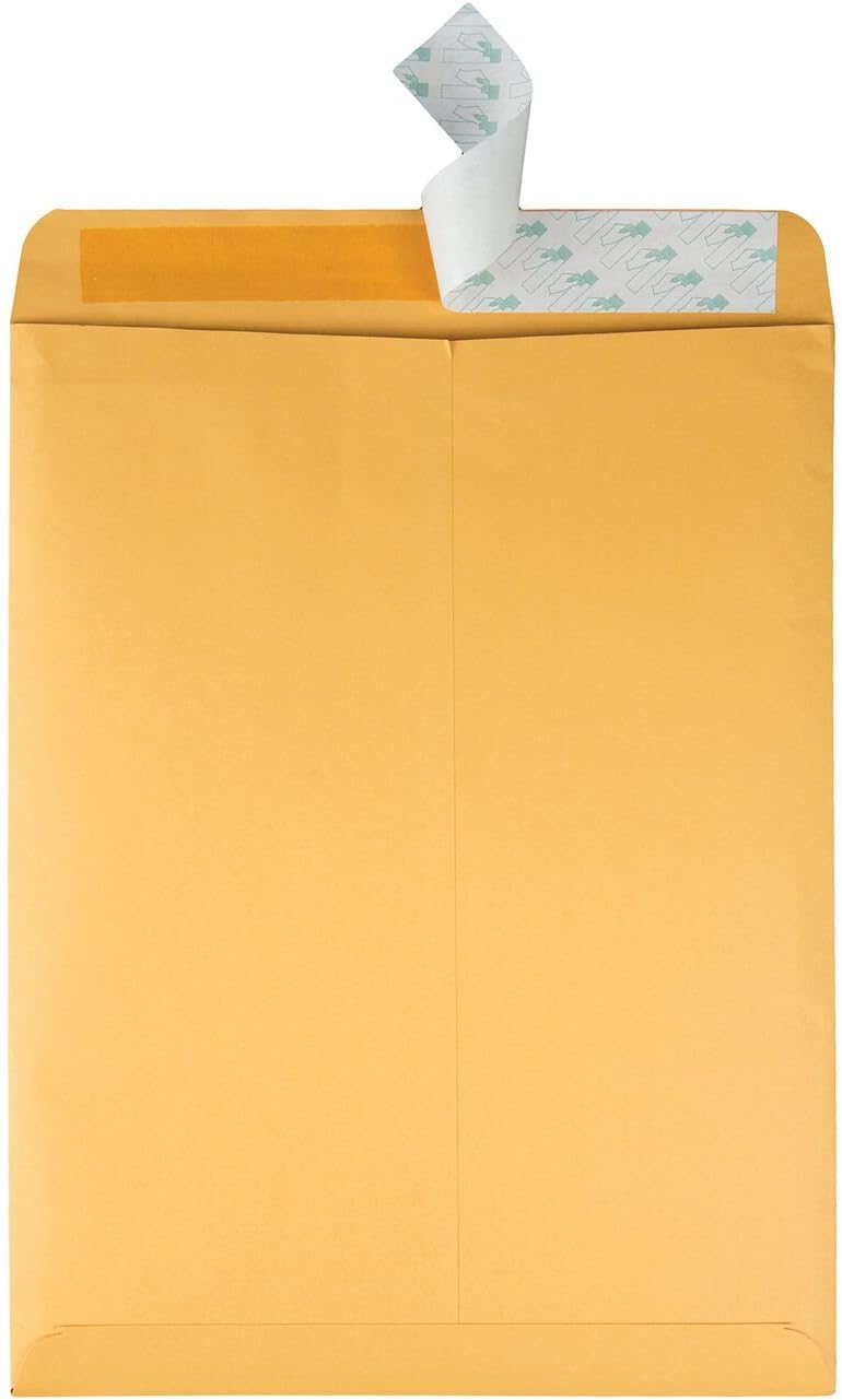 Quality Park 10 x 13 Catalog Envelopes with Self Seal Closure, 28 lb Brown Kraft, Great Option for Mailing, Storage and Organizing, 100 per Box (44762) : Office Products