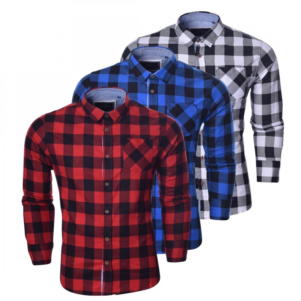 Brave Soul Black Checkered Long Sleeve Jackets Coats Checked