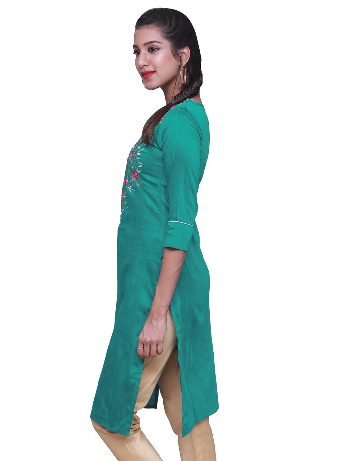 estle embroidered straight cut kurta
