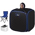 TOREAD Portable Folding Steam Sauna with 1000W&2.6L steam Generator, Personal Sauna Tent for Relaxation, Fast Heating in 6 Min, with Remote Control, Black