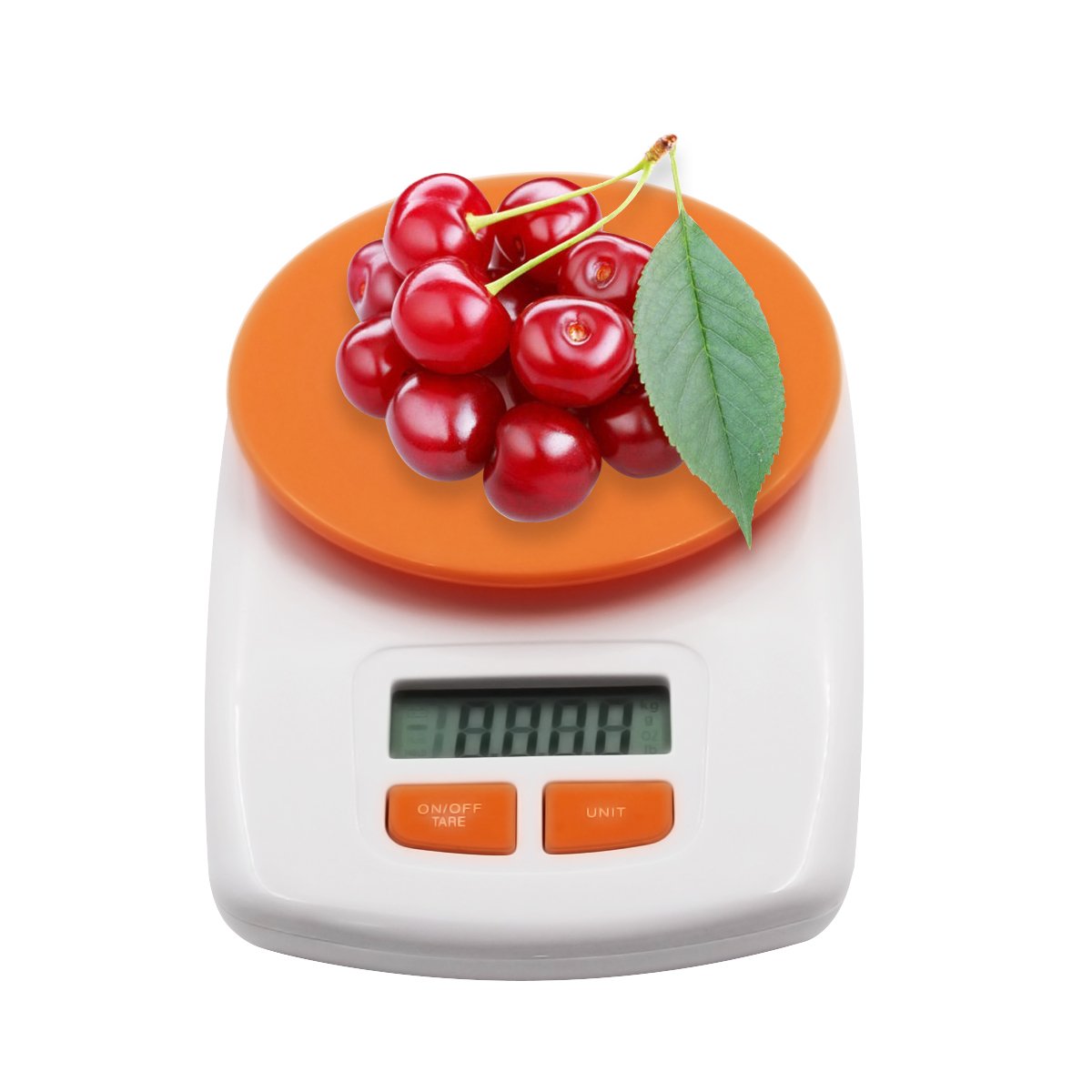 Digital Multifunction Kitchen and Food Scale, Elegant Orange