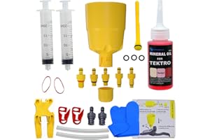 CYCOBYCO Bleed Kit for TEKTRO-TRP Hydraulic Disc Brakes I Bicycle Brakes Service Kit I Bleed Set with Hydraulic Mineral Oil for Disc Brake Perfect Bleeding of The Bicycle Brake