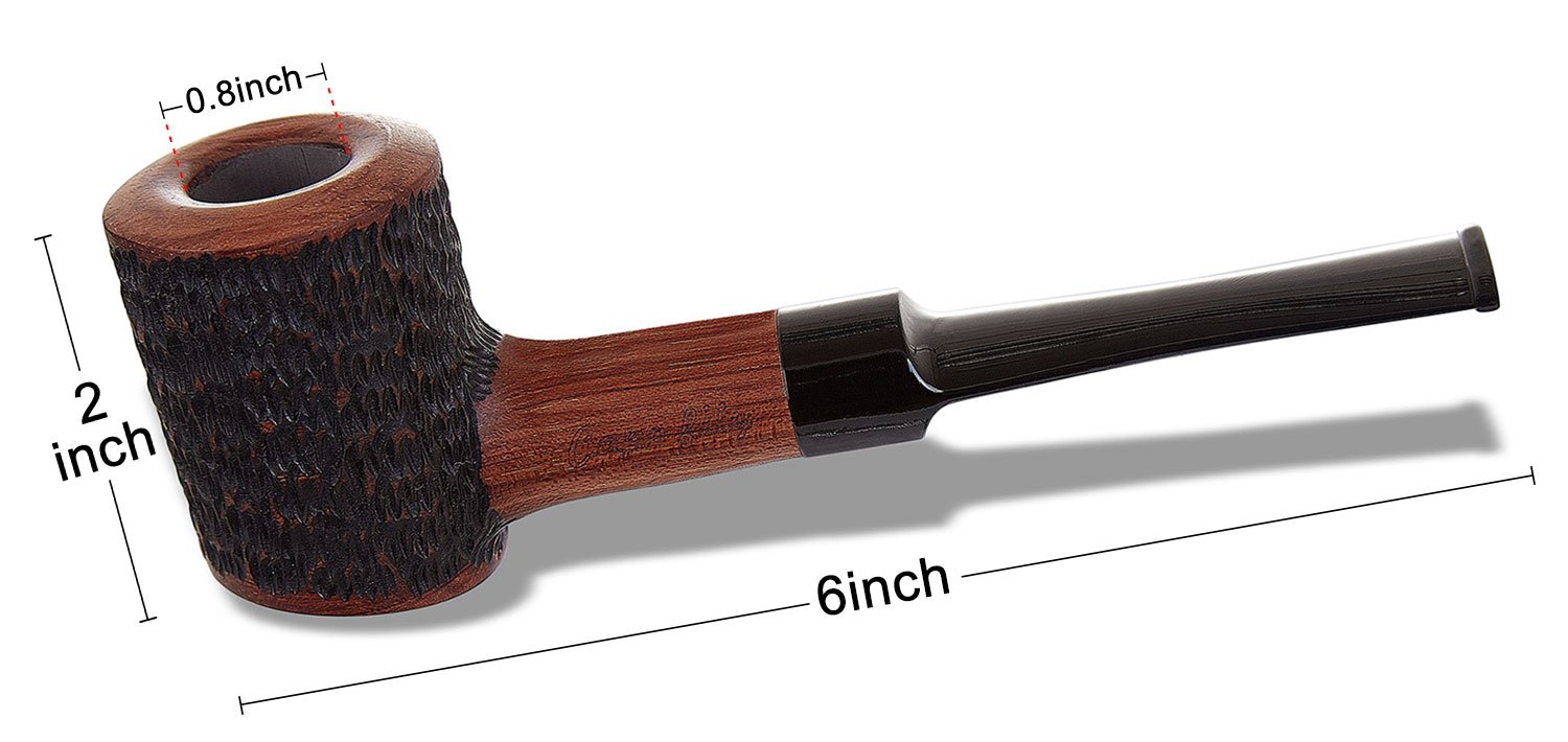 Yannabis Tobacco Pipes, Handmade Carved Smoking Pipe with Accessories