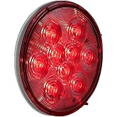 Maxxima 4" Round Red Clear Lens LED Stop/Turn/Tail Light