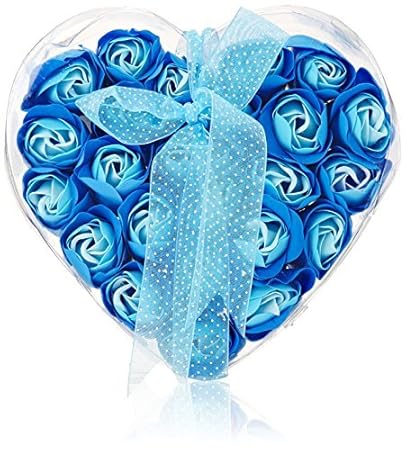 Amazoncom Edealmax 24 Pcs Bleu Bain Parfumé Savon Pétales