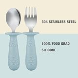 PandaEar 6 Pack Toddler Cutlery Set Stainless Steel Baby Fork & Spoon view 5