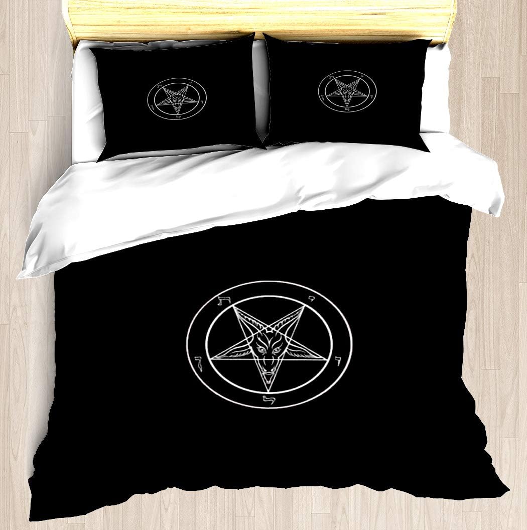 NTCBED Your Sad Baphomet - Duvet Cover Set Soft Comforter Cover Pillowcase Bed Set Unique Printed Design Duvet Covers Blanket Cover Queen/Full Size