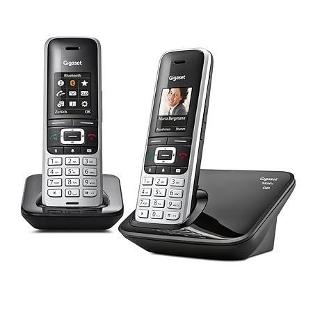 Gigaset S850A Duo Telefon - Schnurlostelefon / 2 Mobilteile - mit Farbdisplay / Dect-Telefon - Anrufbeantworter - schnurloses