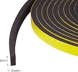 Fowong Adhesive Foam Weather Stripping Tape 6mm x 3mm 15m 3 Rolls view 3