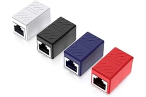 RJ45 Coupler Ethernet Cable Extender Adapter in-line Coupler for Cat6 Cat5e Female to Female(4Pack)