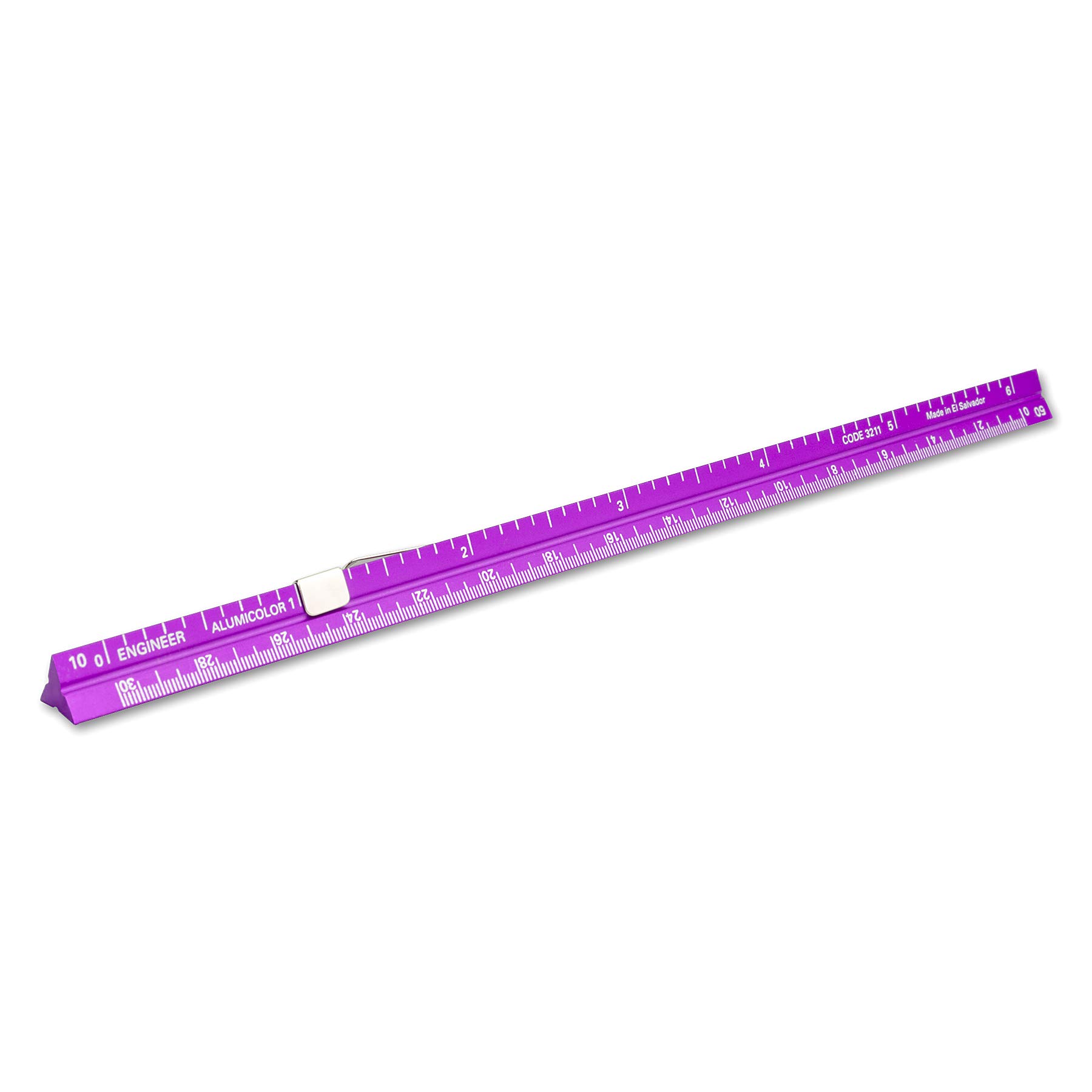 Alumicolor Ruler, Measuring Tool, Purple, 6 inch