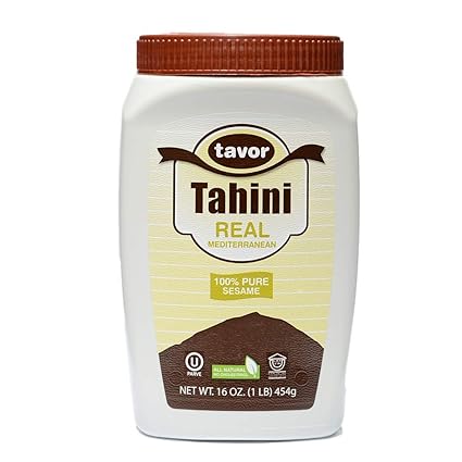 Tavor 100 Conventional Tahini Paste Toasted Ground Sesame Seeds Raw Natural Smooth Sauce For Hummus Recipes Vegan Friendly Meals Non Gmo Soy Gluten Free Kosher Certified 1 Pack Amazon Com